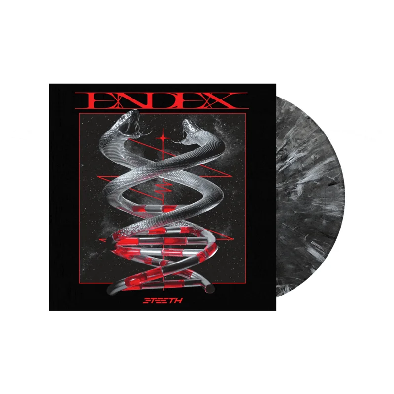 3TEETH ENDEX LP + EXCLUSIVE 12"x12" LENTICULAR INSERT - LTD. - BLACK/WHITE/MARBLE
