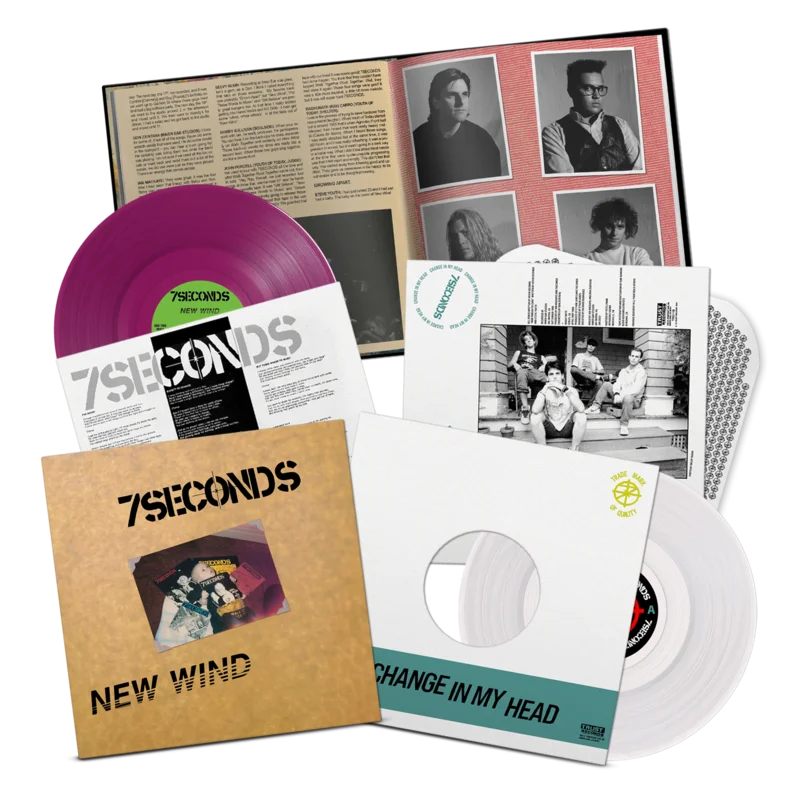 7SECONDS 'NEW WIND / CHANGE IN MY HEAD' 2LP - PURPLE/CLEAR