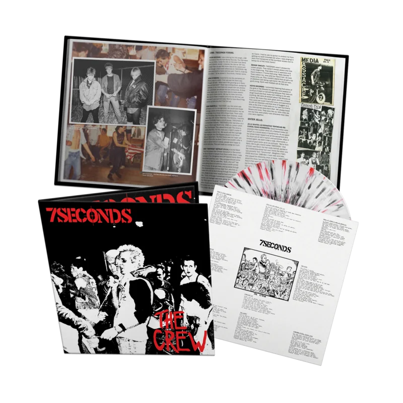 7SECONDS THE CREW LP - WHITE/RED/BLACK/SPLATTER