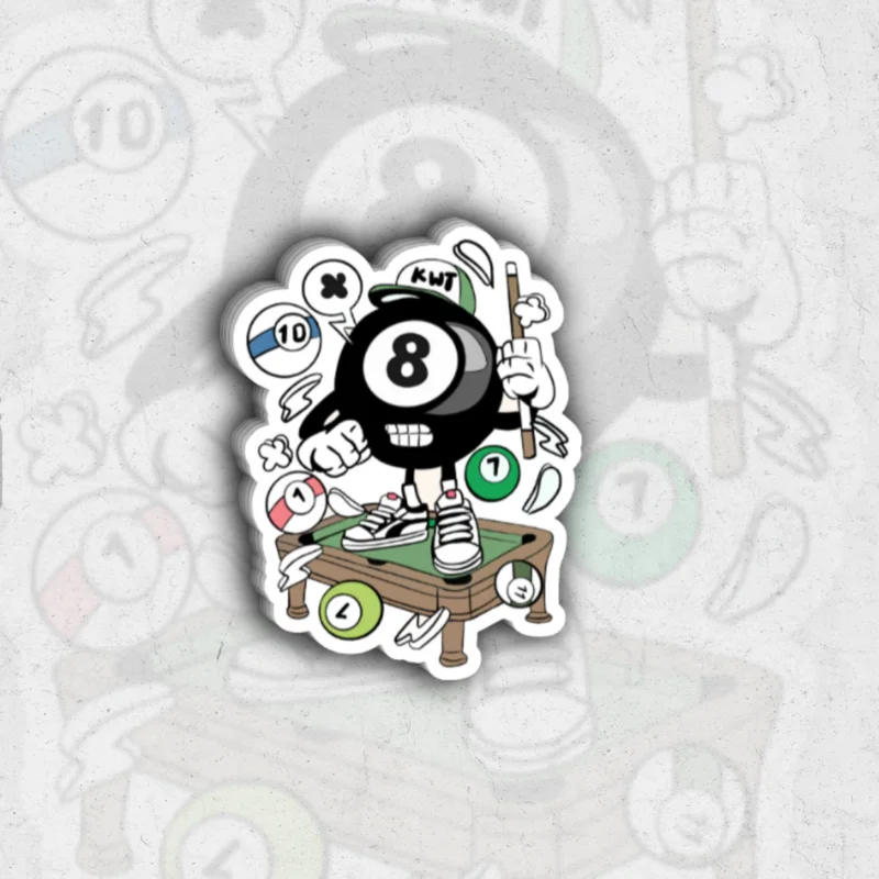 8ball kuwait (Sk Exclusive) - glossy vinyl sticker