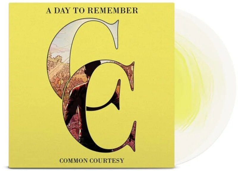 A DAY TO REMEMBER 'COMMON COURTESY' LP - LEMON/MILKY CLEAR
