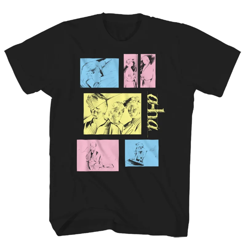 A-HA TOUR TAKE ON ME BLACK TEE BLACK