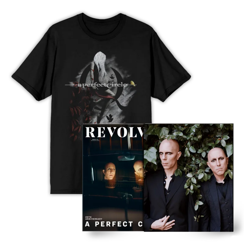 A PERFECT CIRCLE X REVOLVER BUNDLE ALTERNATIVE COVER WINTER 2024 ISSUE IN NUMBERED SLIPCASE & EXCLUSIVE T-SHIRT