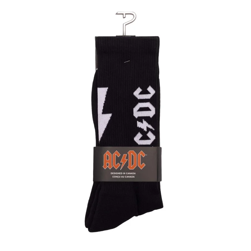 AC/DC - LIGHTNING STRIKES CREW SOCK BLACK