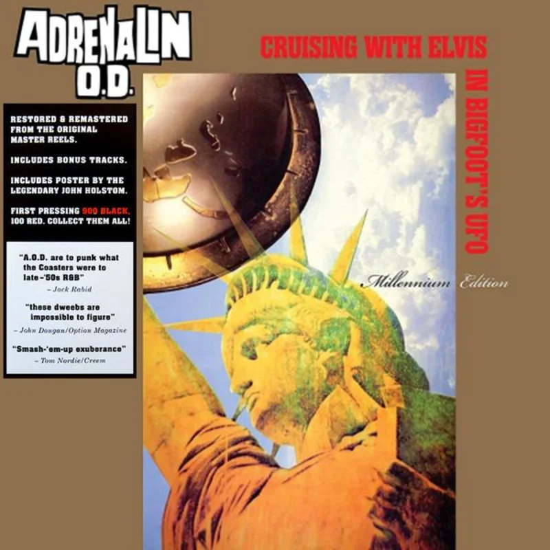 ADRENALIN O.D. 'CRUISING WITH ELVIS IN BIGFOOTS UFO' MILLENNIUM EDITION LP