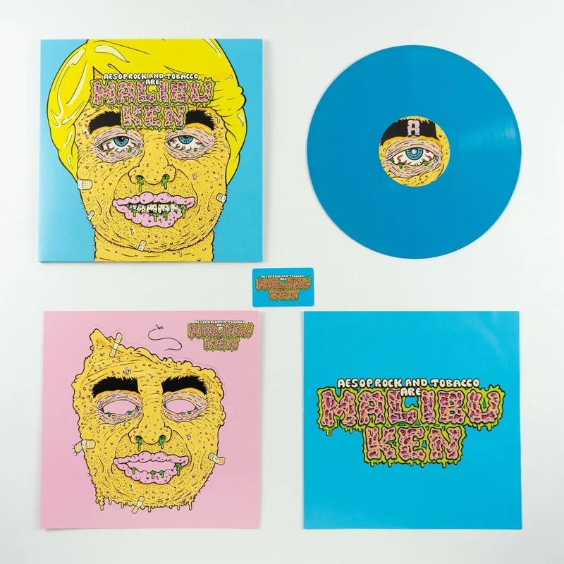 AESOP ROCK & TOBACCO 'MALIBU KEN' LP - BLUE