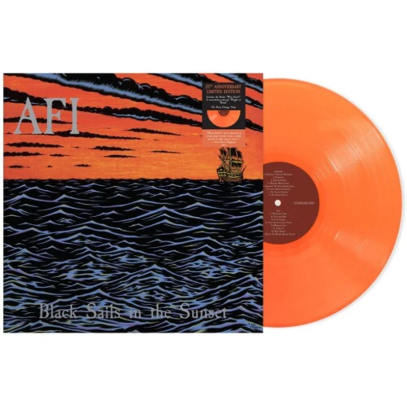 AFI 'BLACK SAILS IN THE SUNSET' 25TH ANNIVERSARY LP - ORANGE