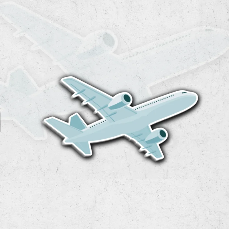 Airplane - glossy vinyl sticker
