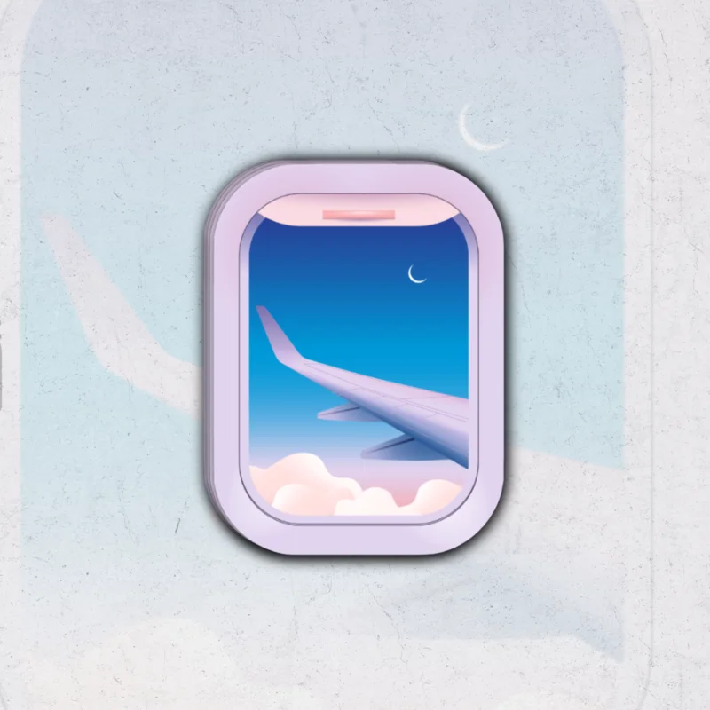 Airplane Window - glossy vinyl sticker