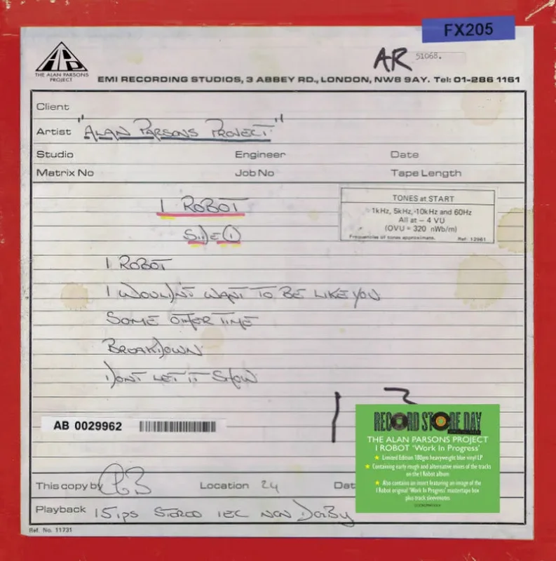 Alan Parsons Project: I Robot (Work In Progress) 12" (RSD 2025)