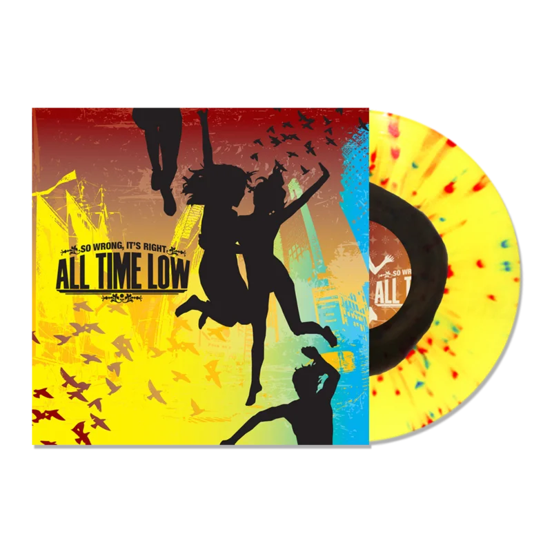 ALL TIME LOW SO WRONG IT'S RIGHT LP - EXCLUSIVE - LTD. 250 - TRANSPARENT YELLOW/BLACK BLOB/RED/BLUE/SPLATTER