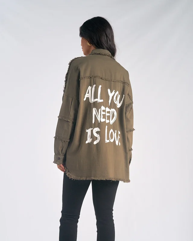 ALL YOU NEED IS LOVE SHACKET BY ELAN Olive