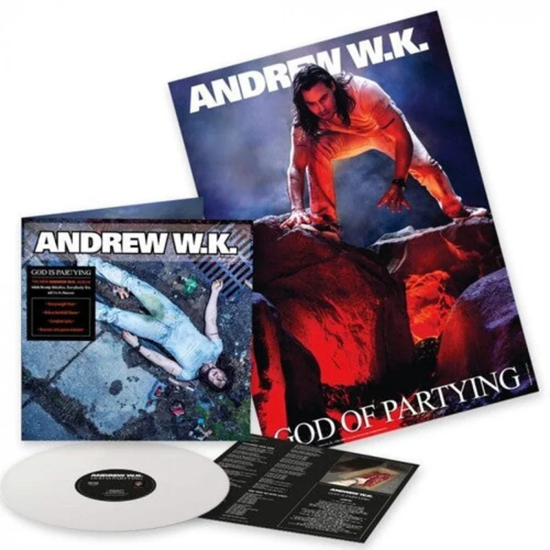 ANDREW WK GOD IS PARTYING LP - WHITE