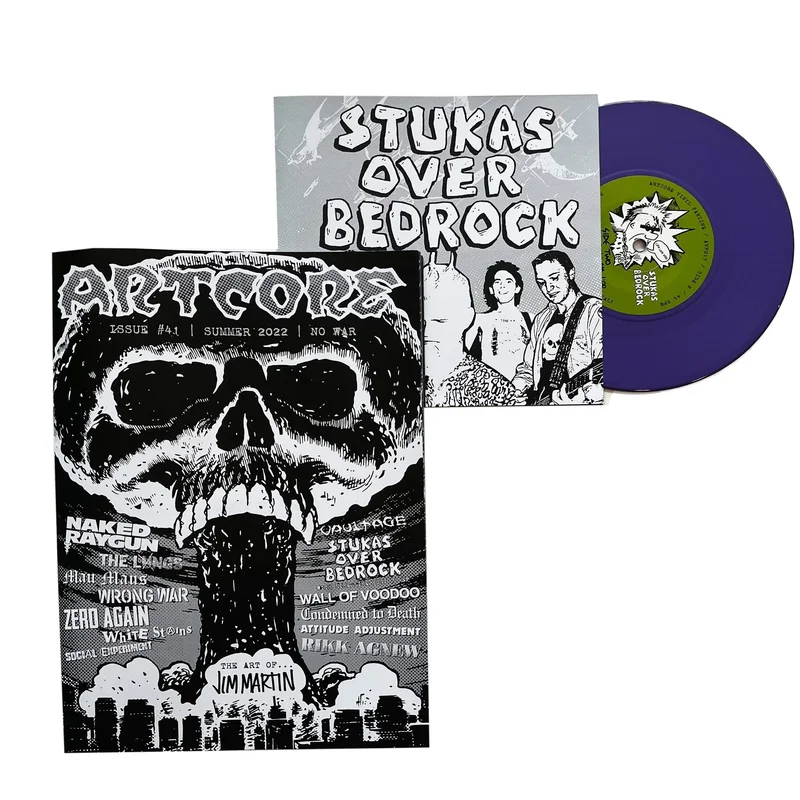 Artcore Fanzine Issue #41 with Stukas Over Bedrock Life Like Yogi 7 EP