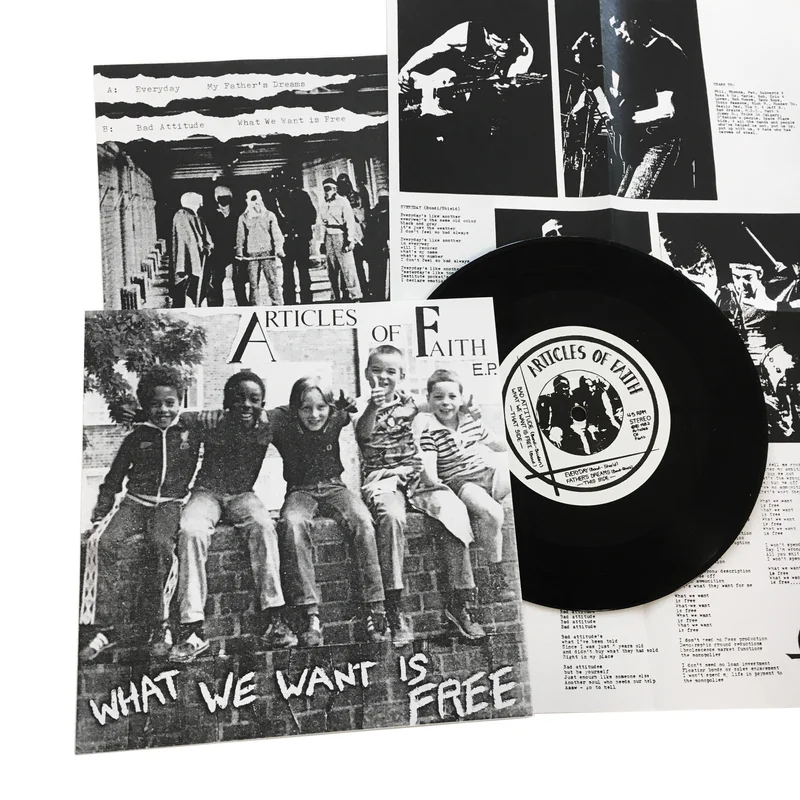 Articles of Faith: What We Want Is Free 7" White Cover