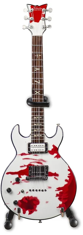 AVENGED SEVENFOLD - ZACKY VENGEANCE - BLOOD SPLAT SCHECTER - MINI GUITAR