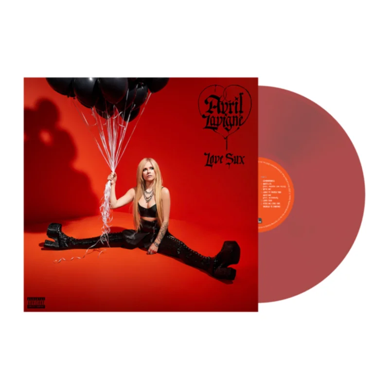AVRIL LAVIGNE 'LOVE SUX' LP - TRANSPARENT RED