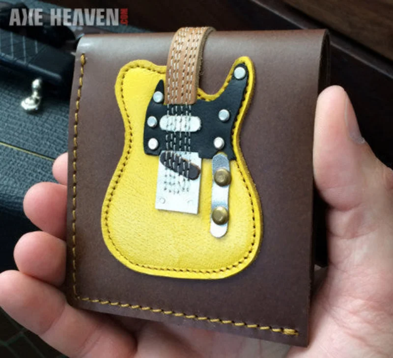 AXE HEAVEN - CLASSIC BLONDE ELECTRIC GUITAR HANDMADE WALLET