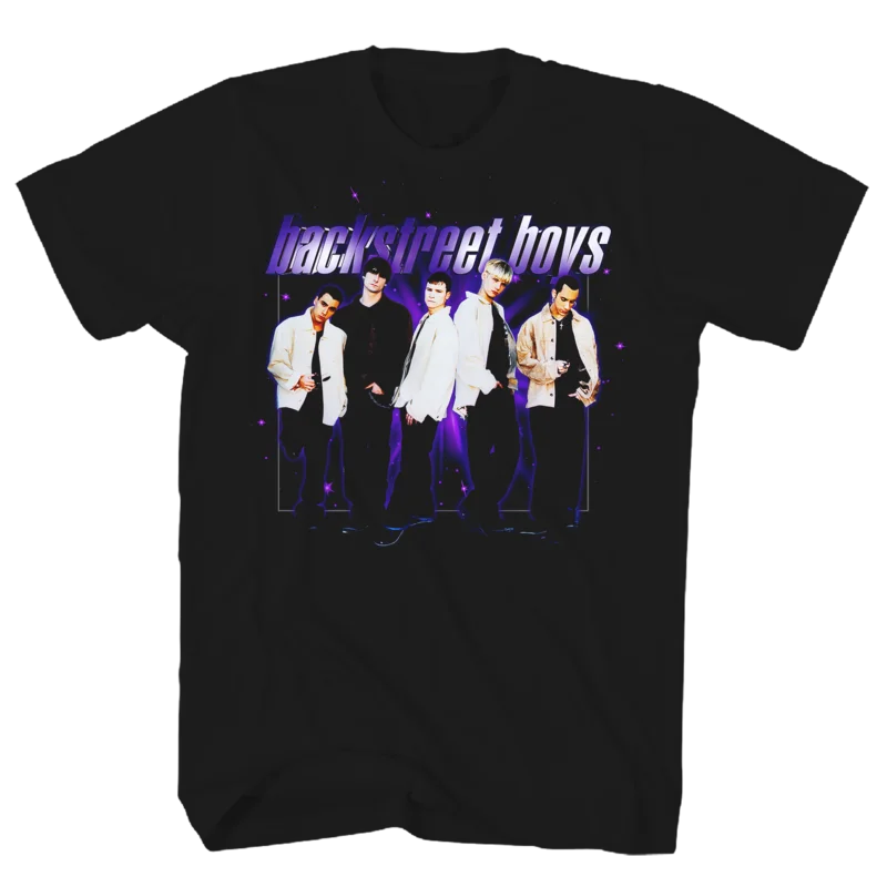 BACKSTREET BOYS GALAXY PHOTO BLACK T-SHIRT/S BLACK