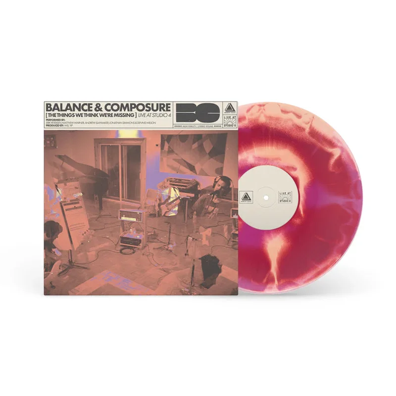 BALANCE AND COMPOSURE 'THE THINGS WE THINK WE'RE MISSING LIVE AT STUDIO 4' LP - PINK/PURPLE/CREAM