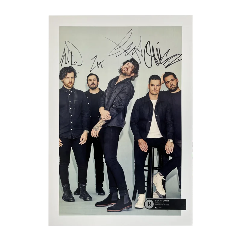 BEARTOOTH X AFTERSHOCK FESTIVAL 2022 LIMITED EDITION SIGNED POSTER