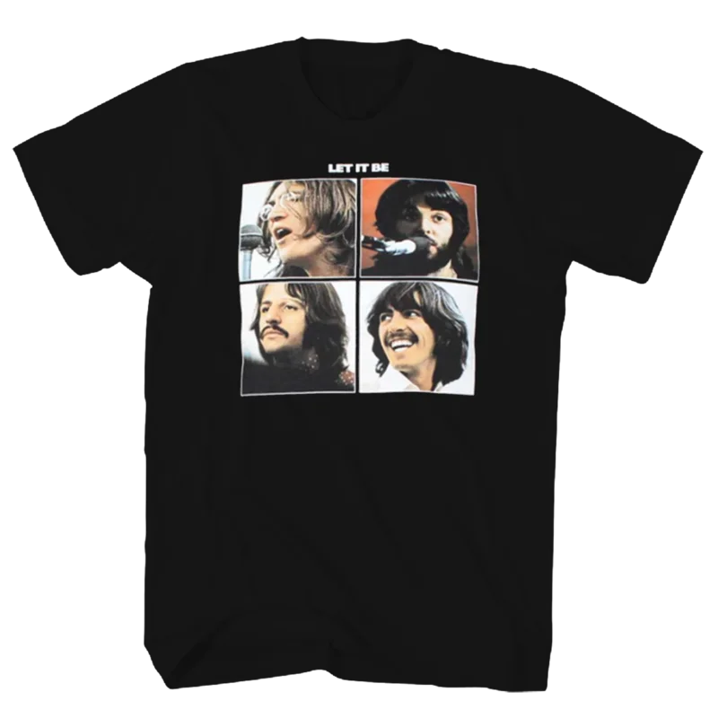 BEATLES LET IT BE BLACK SS TEE BLACK
