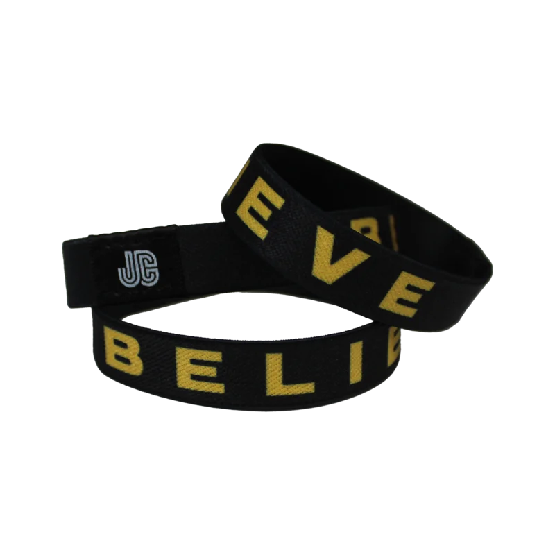 Believe Woven Wristband - Black