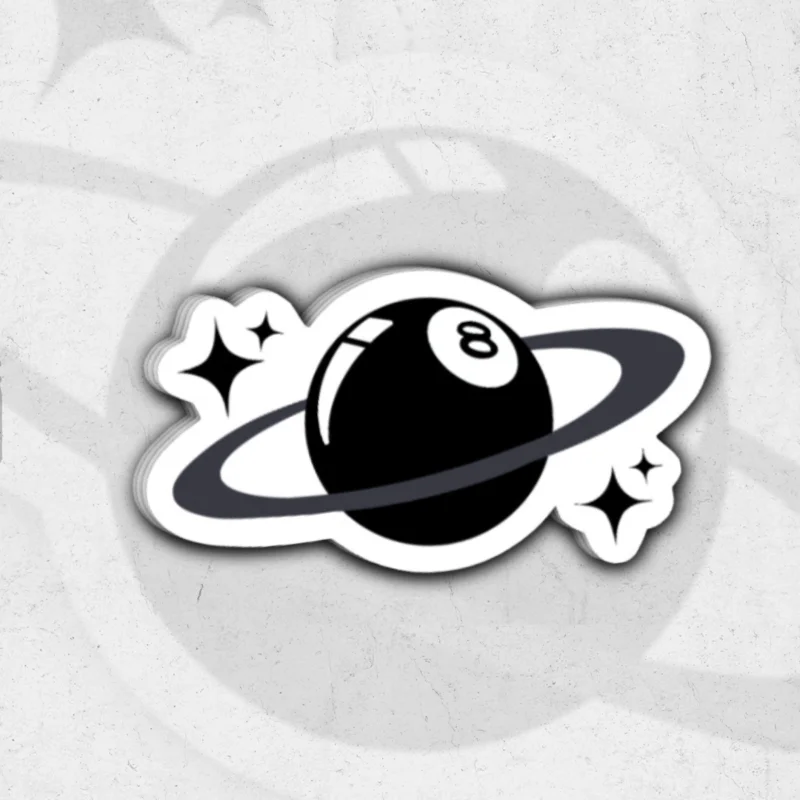 billiard planet (Sk Exclusive) - holographic vinyl sticker