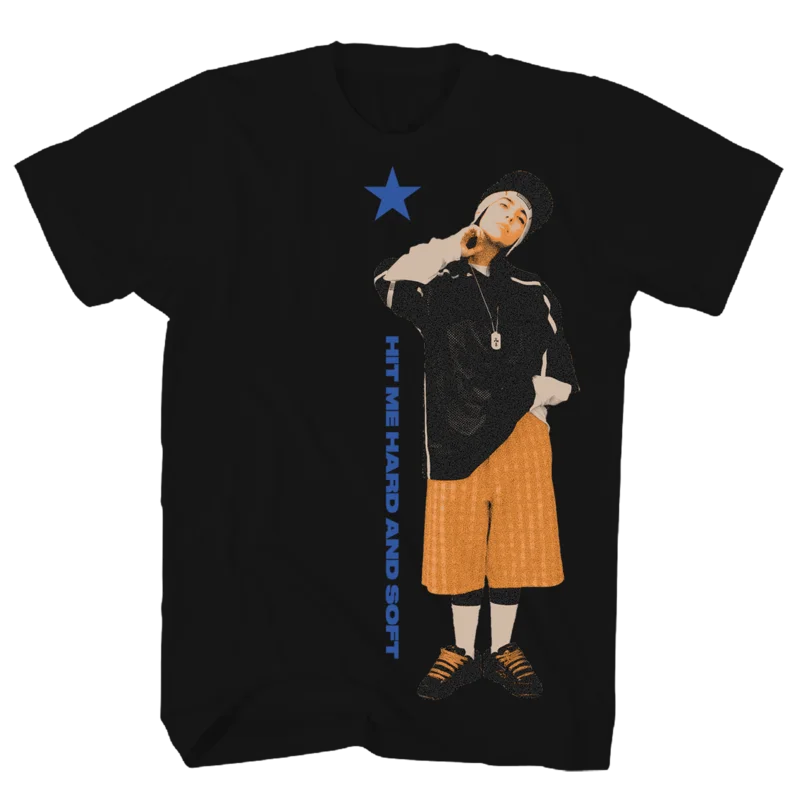 BILLIE EILISH HIT ME HARD AND SOFT RECYCLED ECOMAX BLACK TEE BLACK