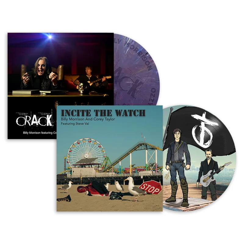 BILLY MORRISON 'INCITE THE WATCH' 12" & 'CRACK COCAINE' 12" - LTD. - PICTURE DISK - ETCHED PURPLE/BLUE
