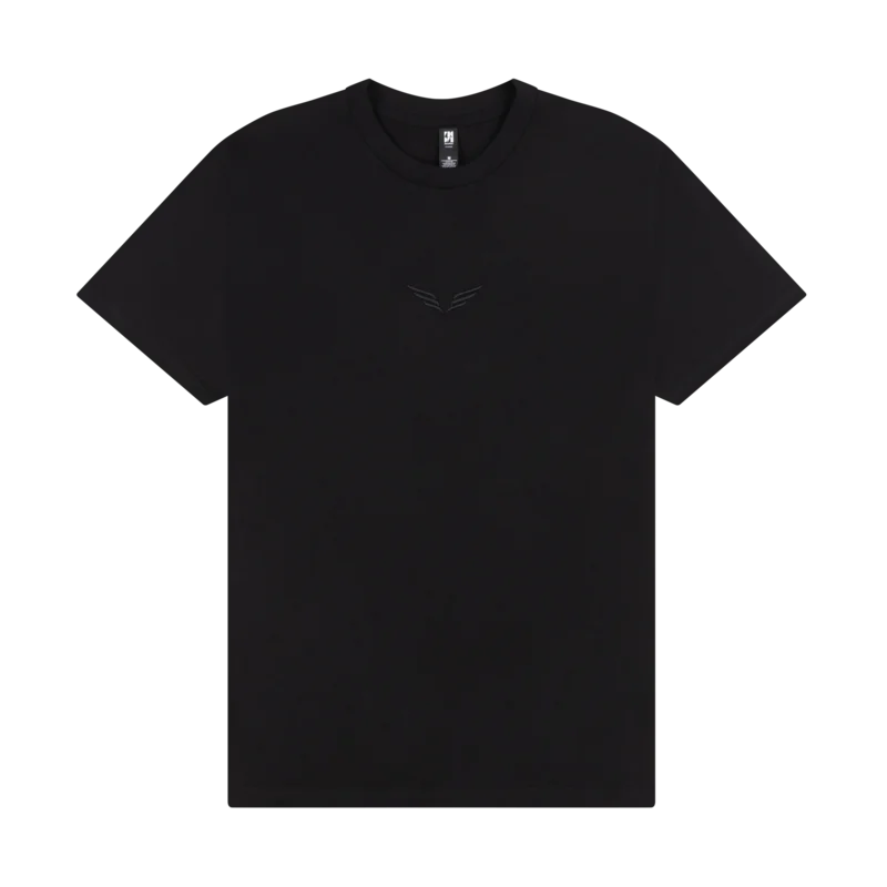 Black Embroidered Wings T-Shirt