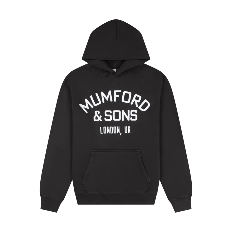 Black Vintage Logo Hoodie