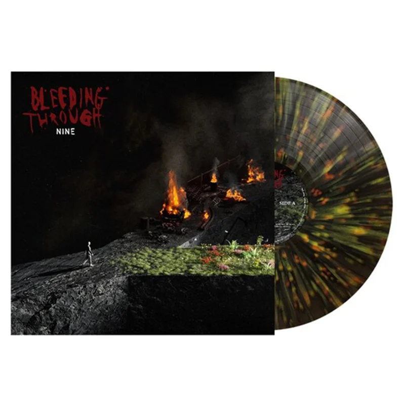 BLEEDING THROUGH 'NINE' LP - FOREST GREEN/ORANGE/YELLOW