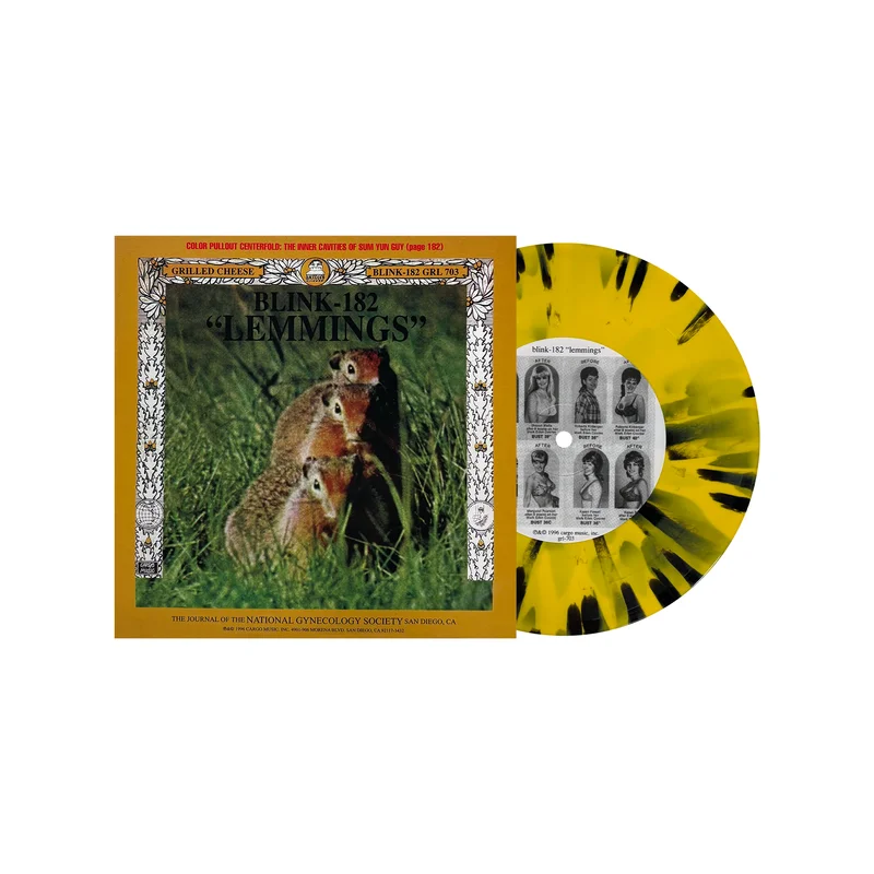 BLINK 182/SWINDLE LEMMINGS SPLIT 7 (Exclusive  Limited to 300, Mustard w/ Black Splatter Vinyl)