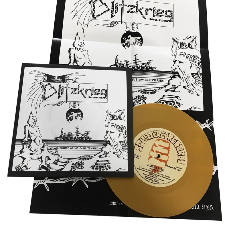 Blitzkrieg: Buried Alive/Blitzkrieg 7" (gold vinyl)