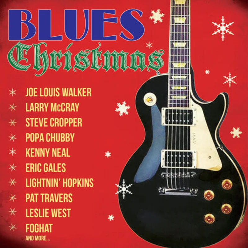 BLUES CHRISTMAS LP FEATURING ERIC GALES, KENNY NEAL, PAT TRAVERS & MORE - RED