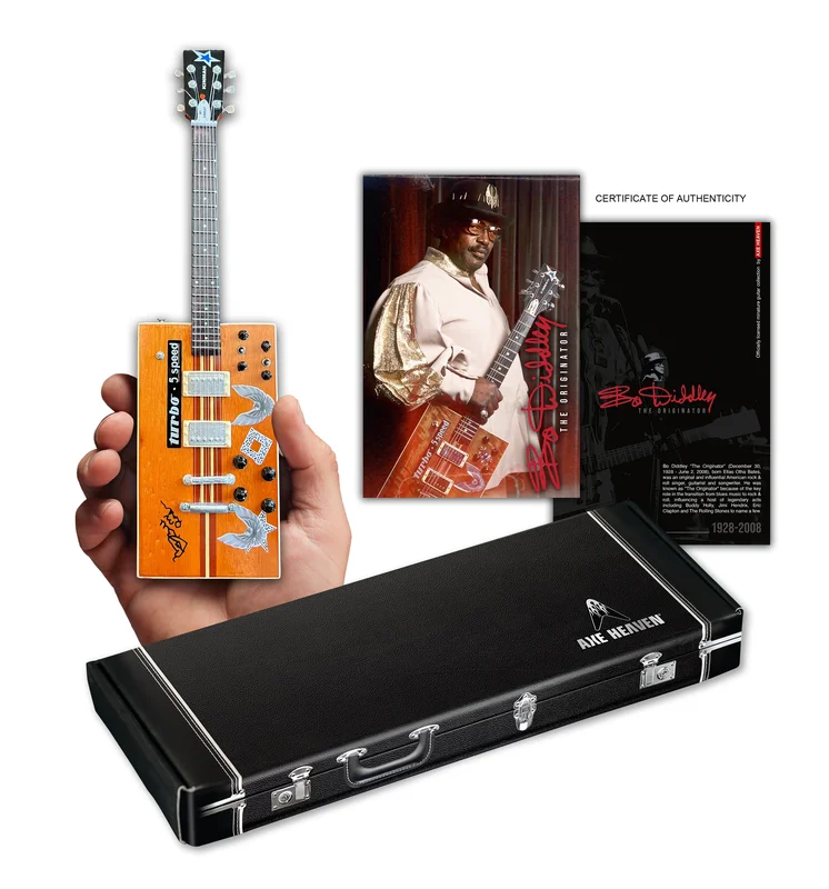 BO DIDDLEY SIGNATURE TWANG MACHINE TURBO 5-SPEED KINMAN CUSTOM MINI GUITAR MODEL