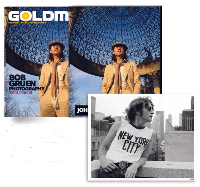 BOB GRUEN/JOHN LENNON X GOLDMINE BUNDLE - GOLDMINE SUMMER 2024 ISSUE W/ NUMBERED 8"X10 OF JOHN LENNON BY BOB GRUEN IN NUMBERED SLIPCASE