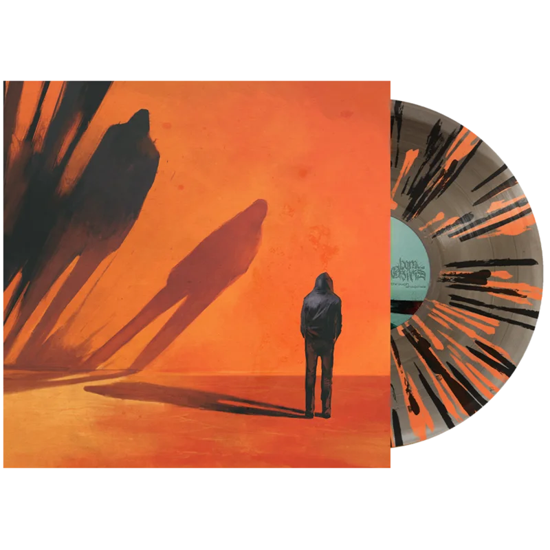 BORN OF OSIRIS THROUGH SHADOWS LP LTD. 100 - CLOUDY CLEAR/BLACK ICE/ORANGE/BLACK SPLATTER