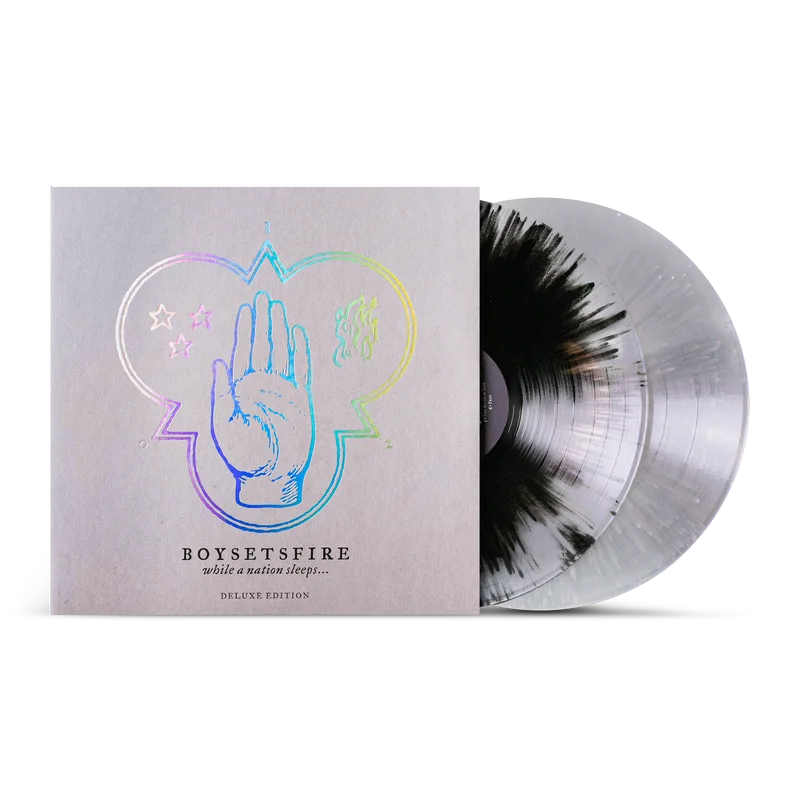 BOYSETSFIRE 'WHILE A NATION SLEEPS' 2LP - DELUXE - CLEAR/BLACK/SILVER SPLATTER