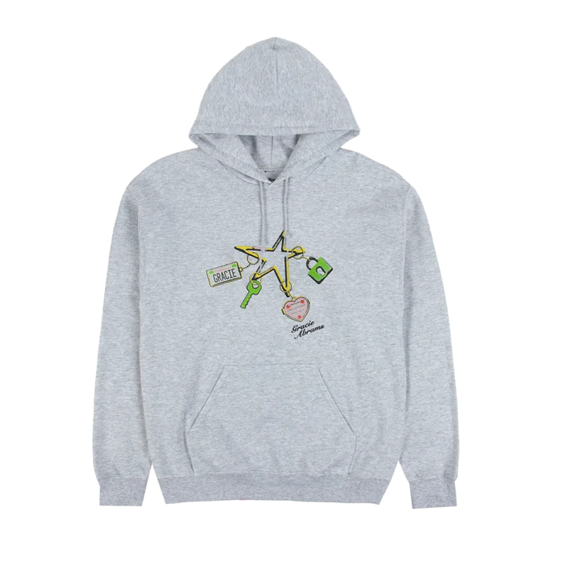 California License Plate Charm Popup Grey Hoodie