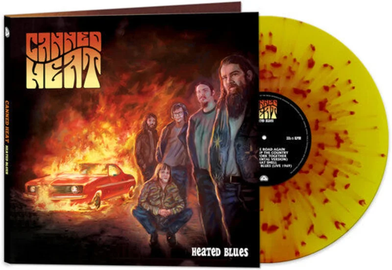 CANNED HEAT 'HEATED BLUES' LP - RED/YELLOW/SPLATTER