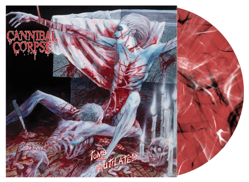 CANNIBAL CORPSE 'TOMB OF THE MUTILATED' LP - EXCLUSIVE - LTD. 500 - CLEAR RED/BLACK/WHITE/SWIRL