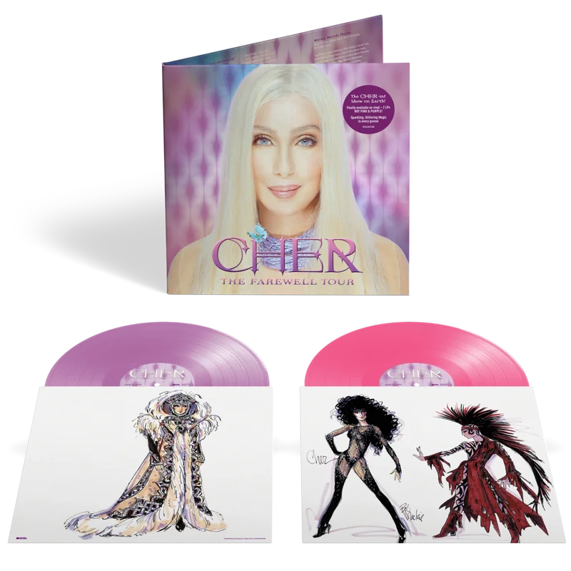 CHER - THE FAREWELL TOUR - HOT PINK & PURPLE COLOR - 2-LP - VINYL LP