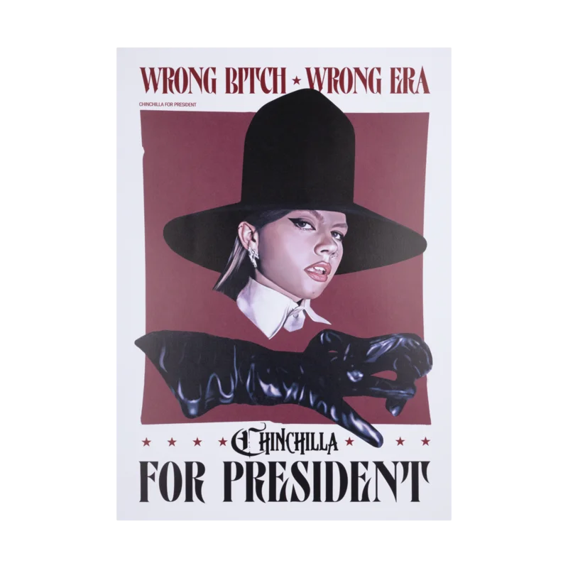 CHINCHILLA FOR PRESIDENT POSTER