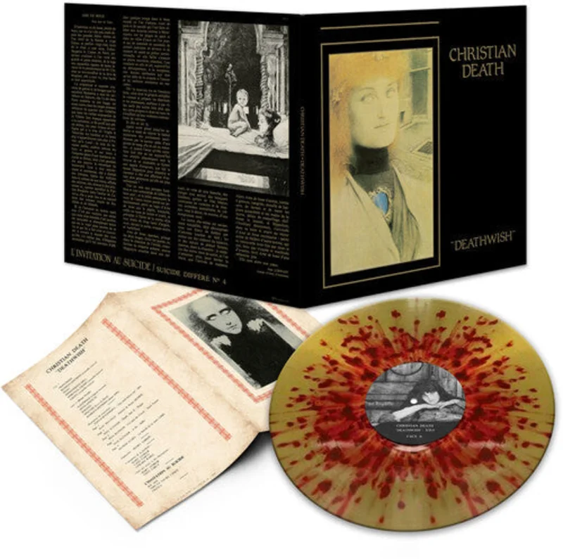 CHRISTIAN DEATH 'DEATHWISH' LP - RED/GOLD/SPLATTER