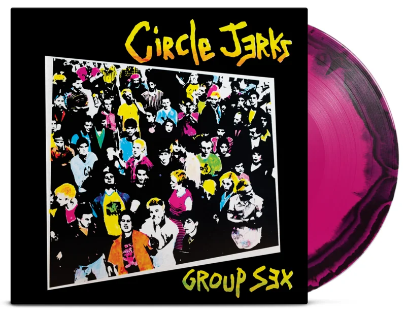 CIRCLE JERKS GROUP SEX 40TH ANNIVERSARY EDITION LP - BLACK/PINK