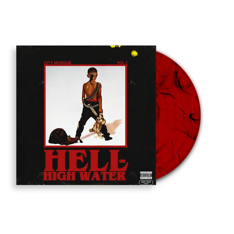 CITY MORGUE VOL. 1 HELL OR HIGH WATER LP - EXCLUSIVE - LTD. 500 -  CLEAR RED/BLACK/SWIRL