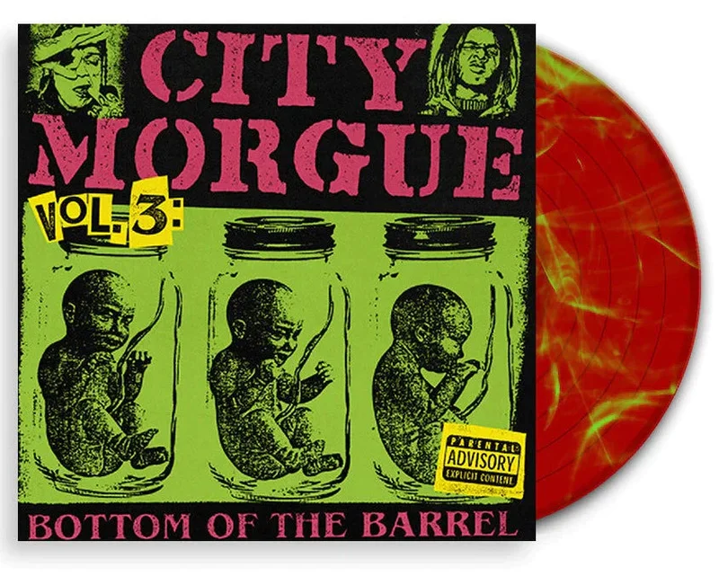 CITY MORGUE VOL. 3 BOTTOM OF THE BARREL LP - LTD. - CLEAR/RED/LIME GREEN/SWIRL