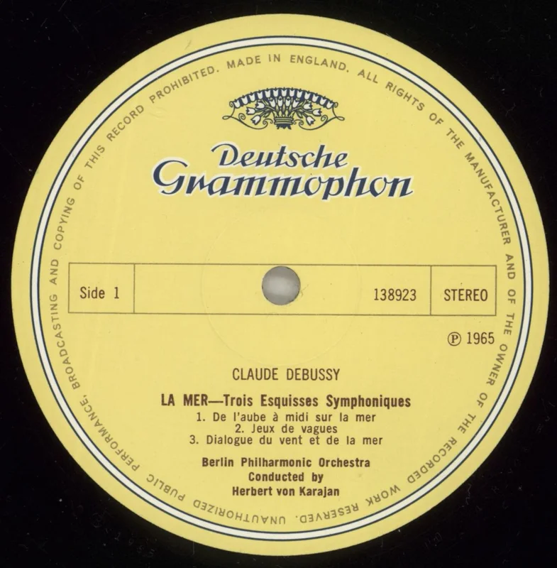 Claude Debussy 'La Mer' Trois Esquisses Symphoniques / Prelude a UK Vinyl LP